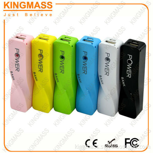 Unique Design Plastic shell Twisted power bank